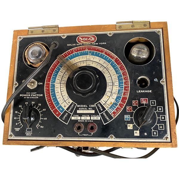 Circa 1945 Solar Model CBB Technical Capacitor Analyzer