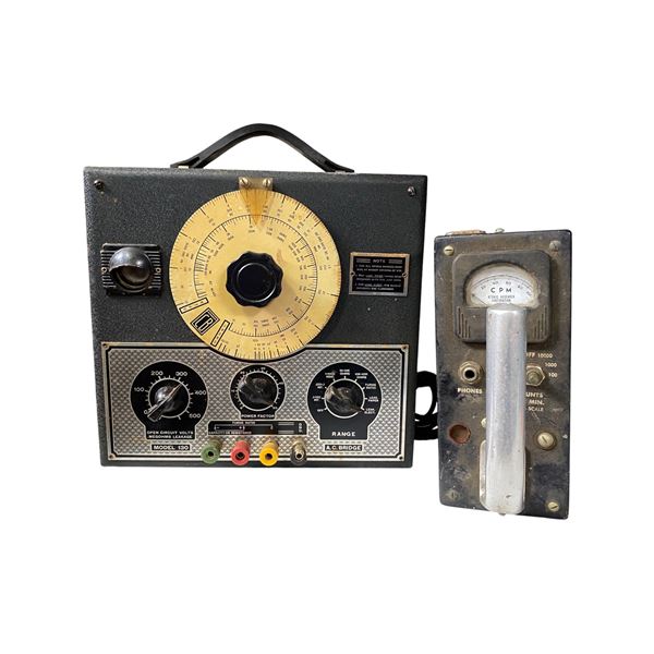 Group of 2 Vintage Scientific Test Equipment: Clough-Brengle Model 130 Capacity-Resistance AC Bridge