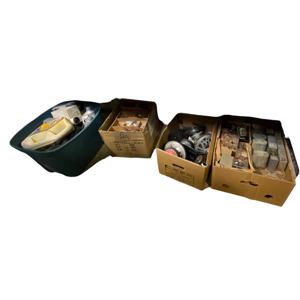 Shelf of Automotive Fluids, Speakers, and Electronic Components