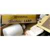 Image 2 : Box of Assorted Electronic Components, Lamps, and More