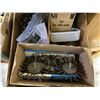 Image 4 : Shelf of Msic Vintage Electronic Components and Electrical Parts Includes Clarostat, Mallory
