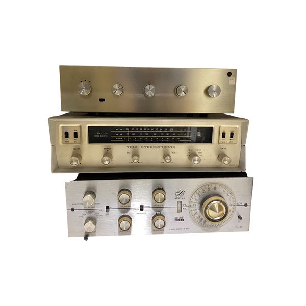 Group of 3 Vintage Stereo Receivers & Amplifier - Trio WX-400, EICO Classic 2536 & AR