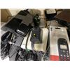 Image 3 : Shelf of Assorted Vintage Telephones and Power Adapters