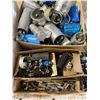 Image 3 : Full Shelf of Vintage High-Voltage Oil-Filled Capacitors, Electronic Parts, and More