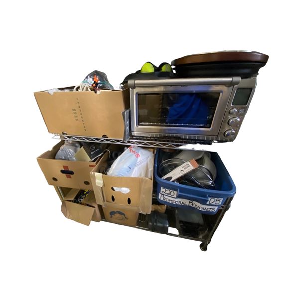 Group of KMisc itchen Appliances and Kitchenware Includes Breville