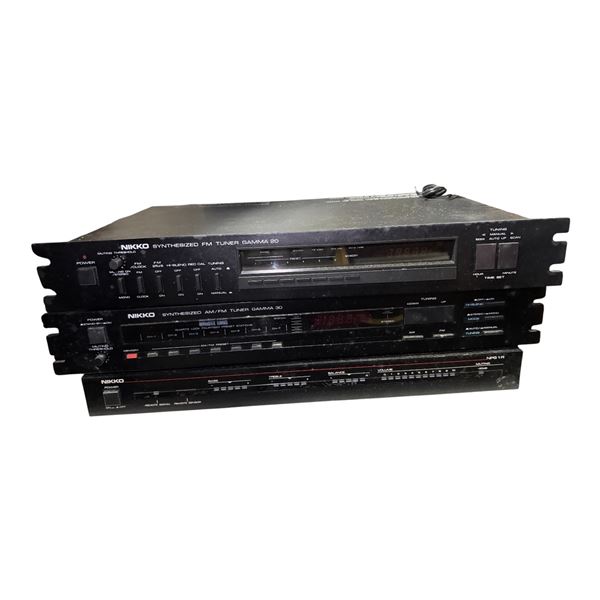 Group of 3 - Nikko Synthesized FM Tuner Gamma 20 and Gamma 30, NRS 1R Remote Control Center