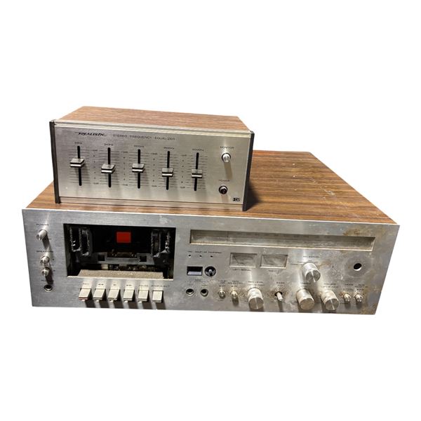 Akai AC-3500 Stereo Cassette Receiver and Realistic Stereo Frequency Equalizer
