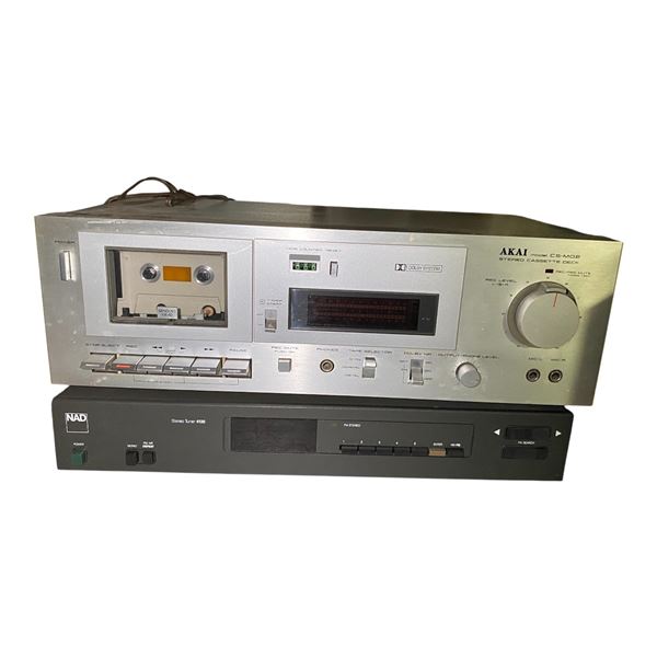 Akai CS-M02 Stereo Cassette Deck and NAD Stereo Tuner 4130