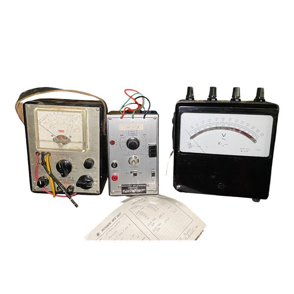 EICO Transistor & Circuit Tester 660, Microanta Dynamic Transistor Checker, and Voltmeter