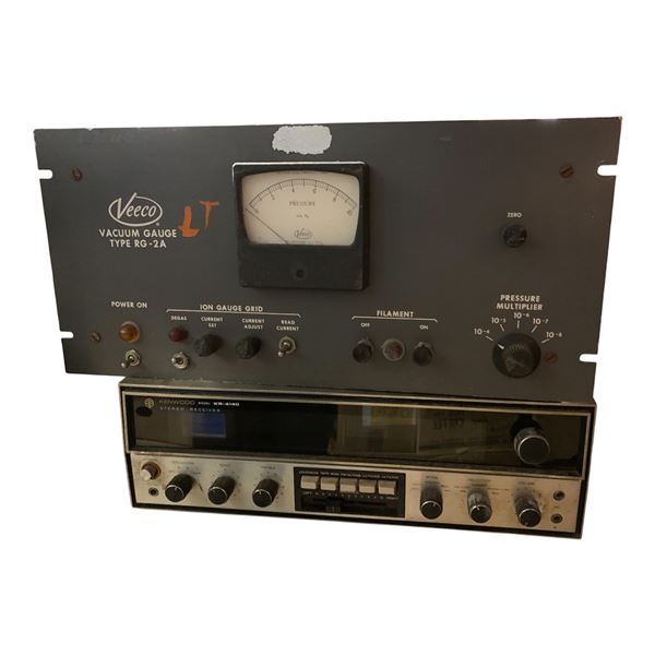 Kenwood KR-4140 Stereo Receiver and Veeco RG-2A Vacuum Gauge