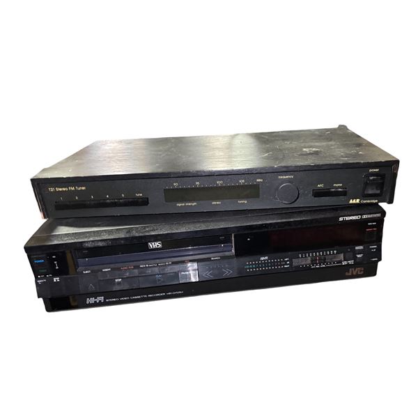 A&R Cambridge T21 Stereo FM Tuner and JVC HR-D725U Video Cassette Recorder