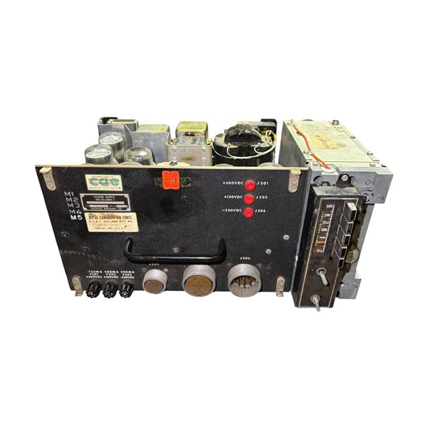 Group of 2 - Hughes Aircraft Royal Canadian Air Force Power Supply Dodge Solid State Car Radio