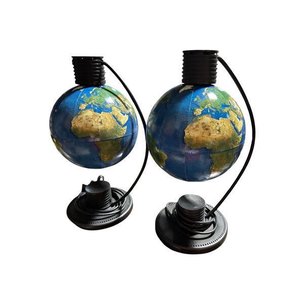 Group of 2 - Floating Earth Globe Lamps