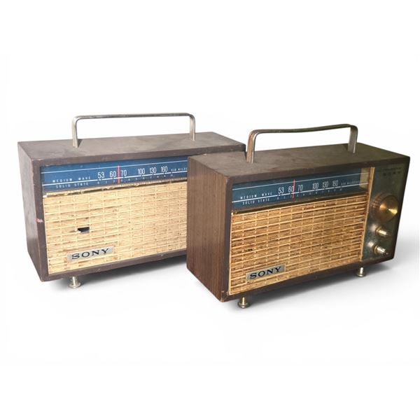 Group of 2 Sony TR-1816 Transistor Radios - Circa 1960's