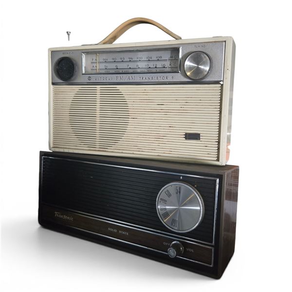 Hitachi FM/AM Transistor Radio Model KH-903 & Transonic Solid State Radio Model 502C