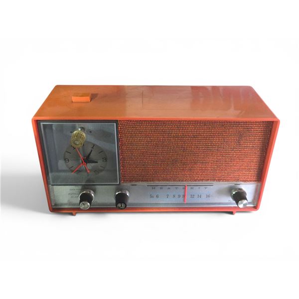 Heathkit Clock Radio Mid-Century "Clementine Orange", Model GR-39