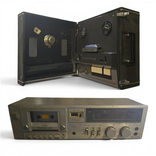 Concord Stereophonic 444 Portable Reel-to-Reel Tape Recorder & Technics M215 Tape Recorder