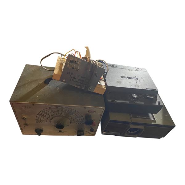 Duofone TAD-210 Dual Cassette Telephone Answering System, Electronic Focus 500EF Projector, Eico Aud