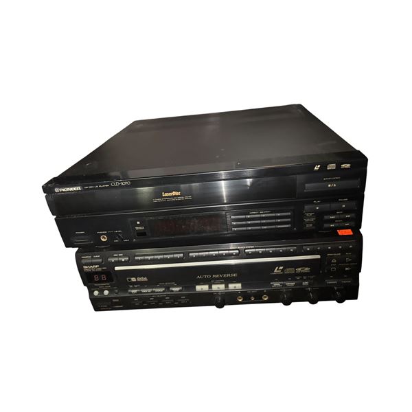 Pioneer Laser Disc CDV LD Player - Model CLD-1070 & Sharp Laser Disc Player Model MV-K7000