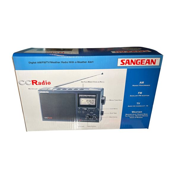 Sangean CCRadio Digital AM/FM/TV/Weather Radio (In Box)