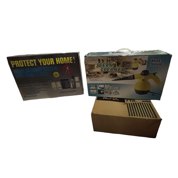 Group of Vintage Home Security and Cleaning Equipment