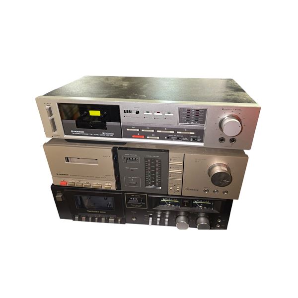 Group of 3 Cassette Decks - Pioneer CT-110 & CT-4, and Technics M205