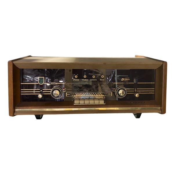 Vintage Philips Bi-Ampli Console Radio
