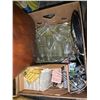 Image 2 : Boxes of Vintage Misc Electronic Components, Parts, Wires, and Glassware