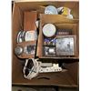 Image 4 : Boxes of Vintage Misc Electronic Components, Parts, Wires, and Glassware