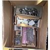 Image 4 : Boxes of Vintage Misc Speakers, Magnetic Tape, Wires, Tubes, and More