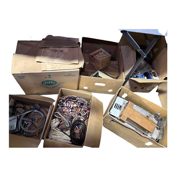 Mixed Lot of Vintage Misc Wires, Lighting, and More Electronic Components