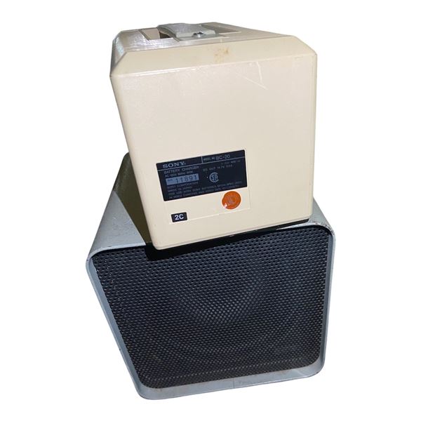 Group of 2 Sony - BC-20 Battery Charger and External Speaker