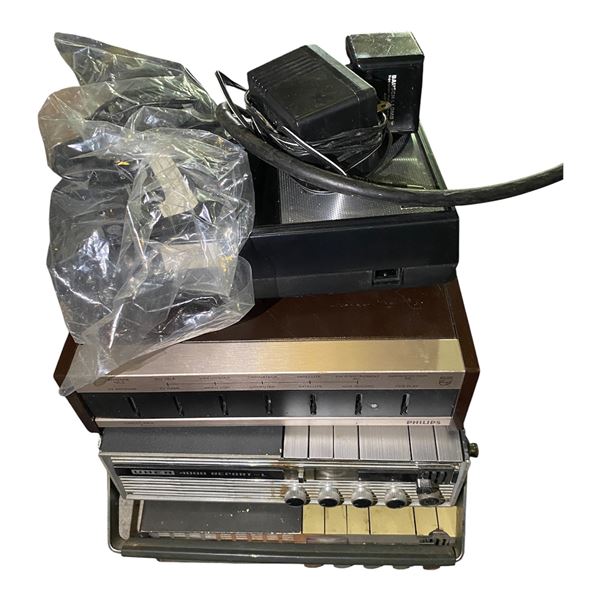 Group of Assorted Audio/Visual Equipment Includes 1960s-70s Philips and Uher