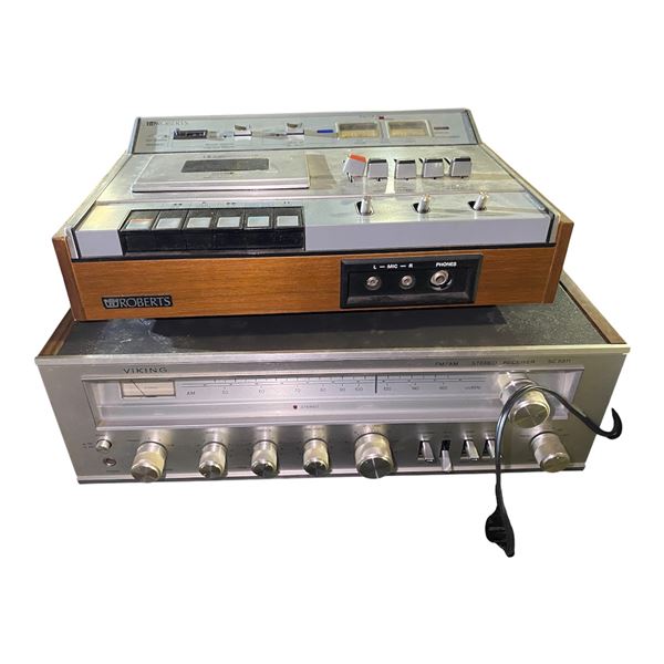 Roberts CD-724 Cassette Recorder and Viking SC 5811 FM/AM Stereo Receiver