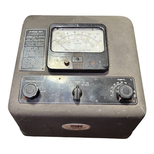 Vintage Beckman pH Meter (Laboratory Standardization Unit)