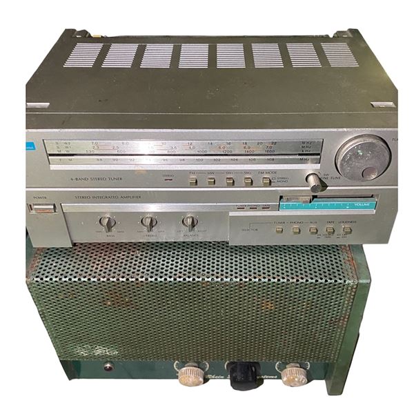 Vintage AM/FM Stereo Tuner & Vintage Integrated Stereo Amplifier Audio Equipment Lot