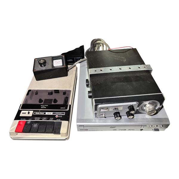 Group of 4 Vintage Electronics: Knight KG-201 Motor Control, Radio Shack TRS-80, Sears Radio, Diamon