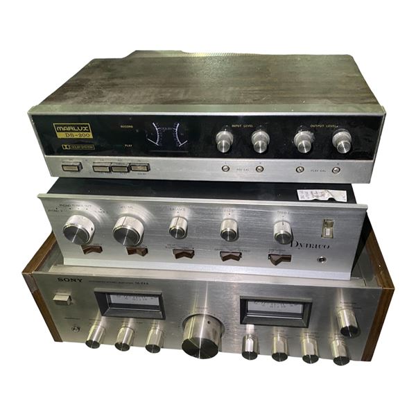 Marlux DS-200 Dolby Noise Reduction Unit,  Dynaco Pre-amplifier SCA-80Q, Sony TA-F4A Amplifier