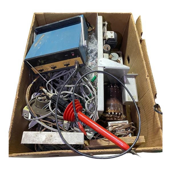 Large Box of Vintage Electronic Testing Leads, Probes, and Cables