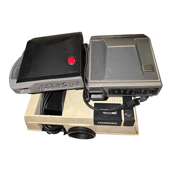 Pair of Vintage Polaroid Spectra System Instant Film Cameras & Hanimex 1500 RF