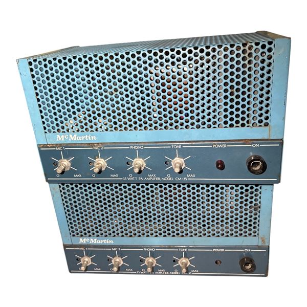 Vintage McMartin 35-Watt Public Address Amplifiers (Model CM-35)