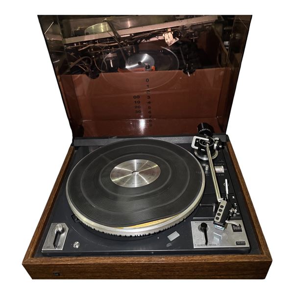 Dual 1249 Turntable in Custom Wood Cabinet