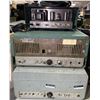 Image 3 : Vintage Harman Kardon Audio Control Unit, Hammarlund Receiver, and Heathkit Transmitter Stack
