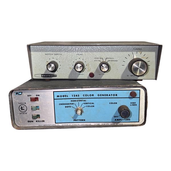 Vintage Heathkit & Sencore Color TV Diagnostic Test Stack