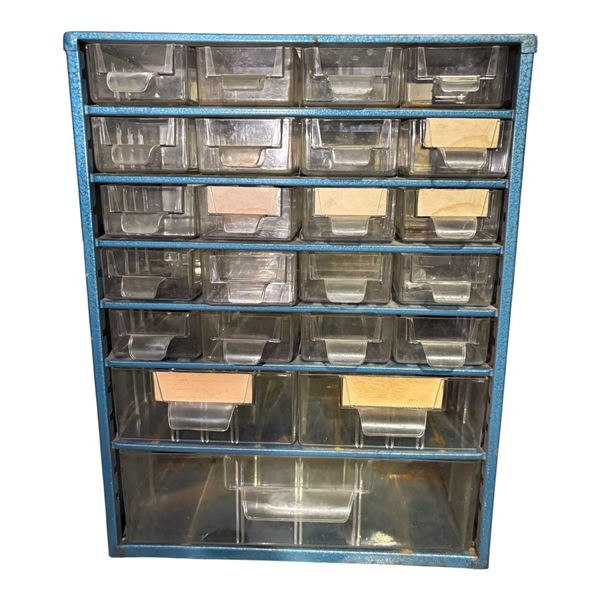 Vintage Metal Frame Storage Cabinet Organizer Unit