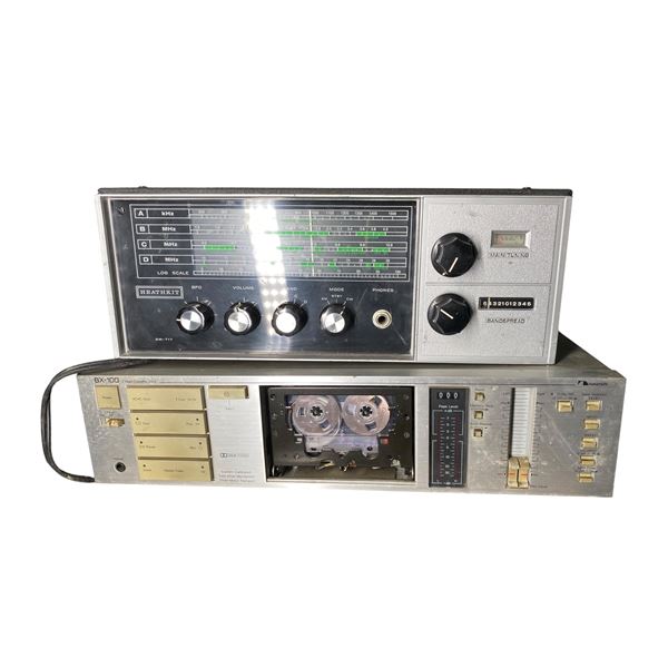 Heathkit SW-717 Shortwave Receiver and Nakamichi BX-100 Cassette Deck