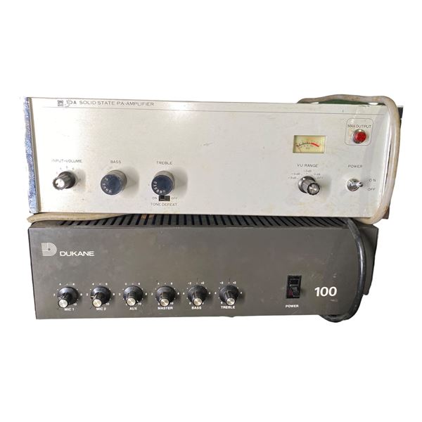 Dukane 1A1400 and TOA TA-908 Amplifiers