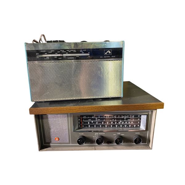 Group of 2 Vintage Radios - Hallicrafters WR-2000 and His Masters Voice