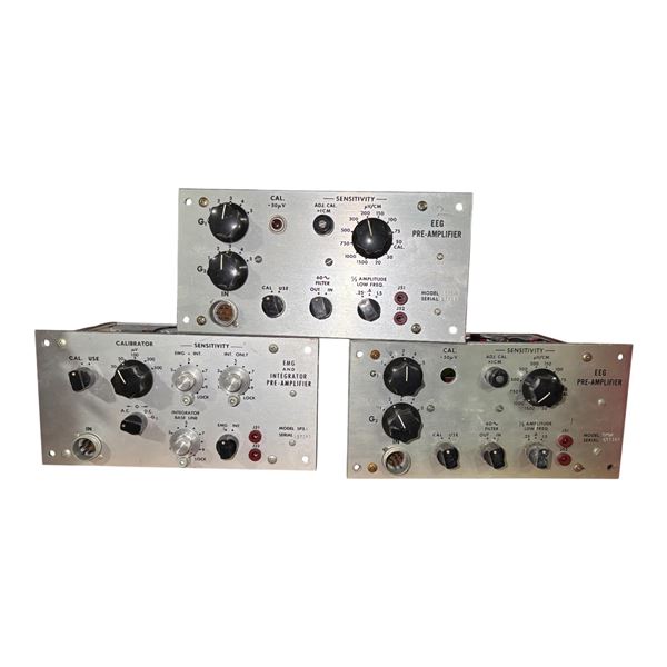 2 EEG Pre-Amplifiers and 1 EMG and Integrator Model SP3 Pre-Amplifier