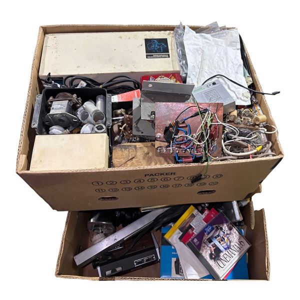 Group of Misc Electronics Parts - Wiring, CD's, Etc.